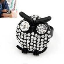 Fashion Owl Pattern Ringe Rhinestone Fingers Rings Schmuck FR84